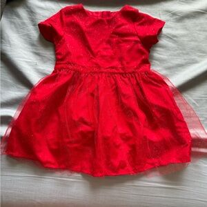 Baby girls red dress size 9 months carters